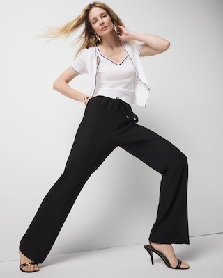 ウェア ELECTRIC 2WAY PANTS Black2025SS..M size Lightweight Everyday Trouser | White House Black Market